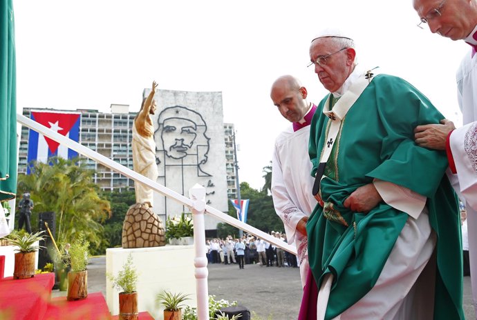 El Papa Francisco en la plaza de la Revolución de La Habana