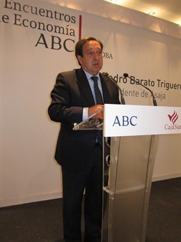 El presidente de Asaja, Pedro Barato, en el foro de ABC y CajaSur