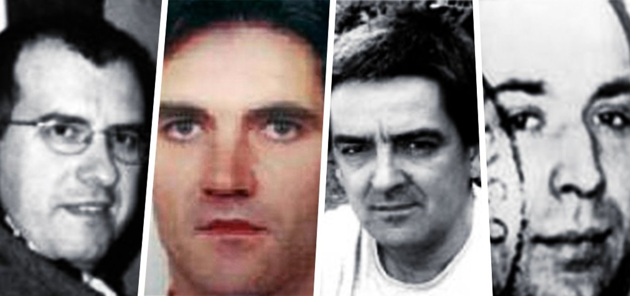 Los etarras Albisu-Iriarte-Mikel, Arizkuren-Ruiz-Javier, Gracia-Iñaki y Julian A