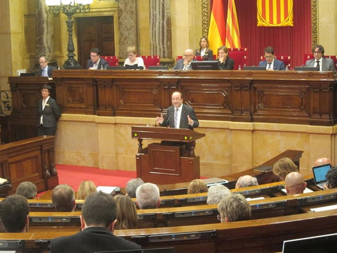 Miquel Iceta (PSC) en el pleno del Parlament