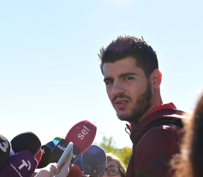 Álvaro Morata con la selección española