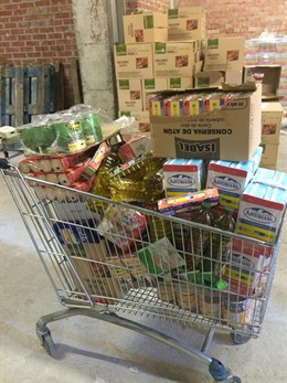 Foto de entrega de alimentos