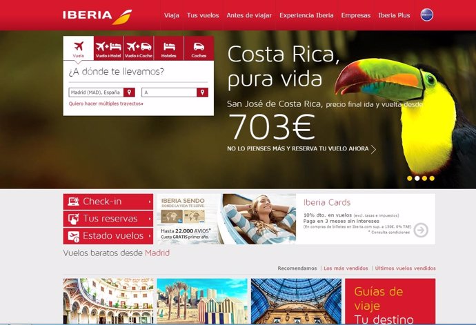 Página web de Iberia