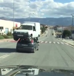 Imagen del vídeo en el que se muestra la imprudencia