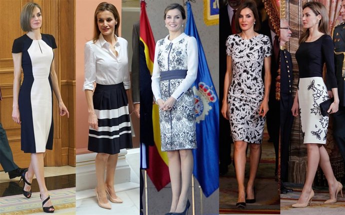 REINA LETIZIA PRINT FLORAL Y BLACK AND WHITE