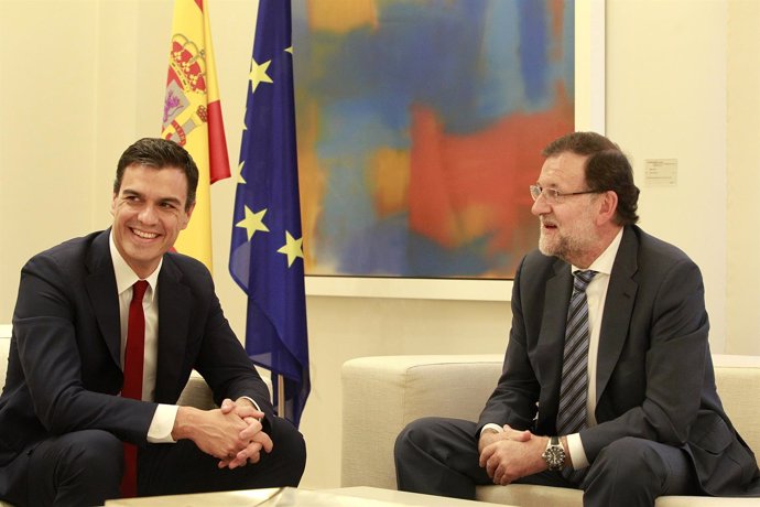Mariano Rajoy y Pedro Sánchez en la Moncloa 