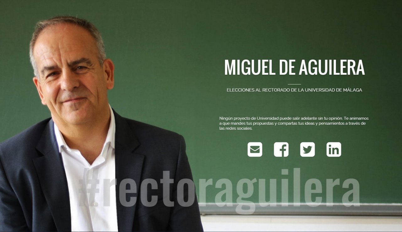 Miguel de Aguilera, precandidato a rector de la UMA