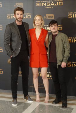 Jennifer Lawrence, Liam Hemsworth y Josh Hutcherson