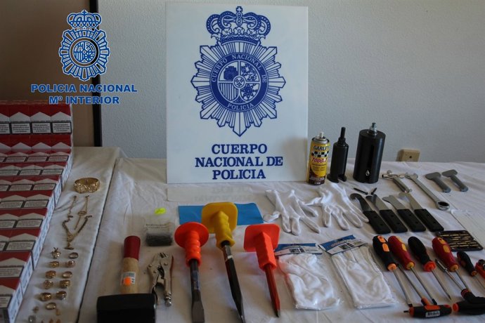 Imagen del material intervenido a los presuntos autores