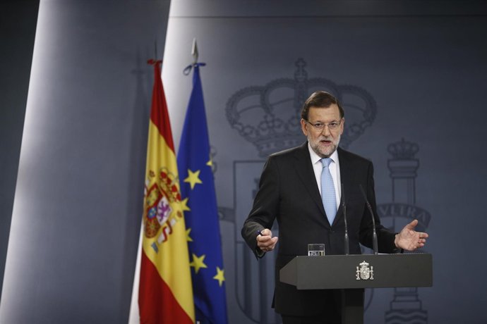 Mariano Rajoy comparece en Moncloa por la resolución independentista