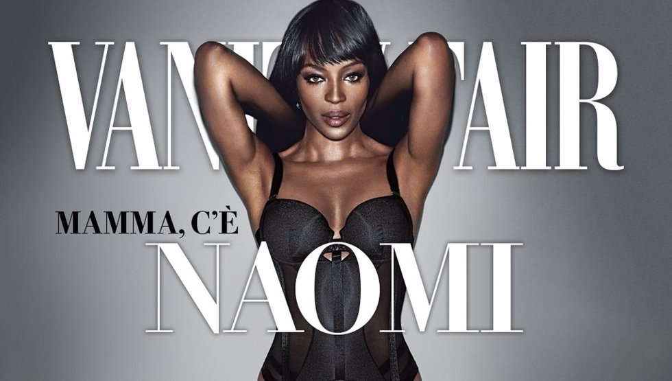 Naomi Campbell, la 'diosa de ébano' de lo más explosiva para Vanity Fair