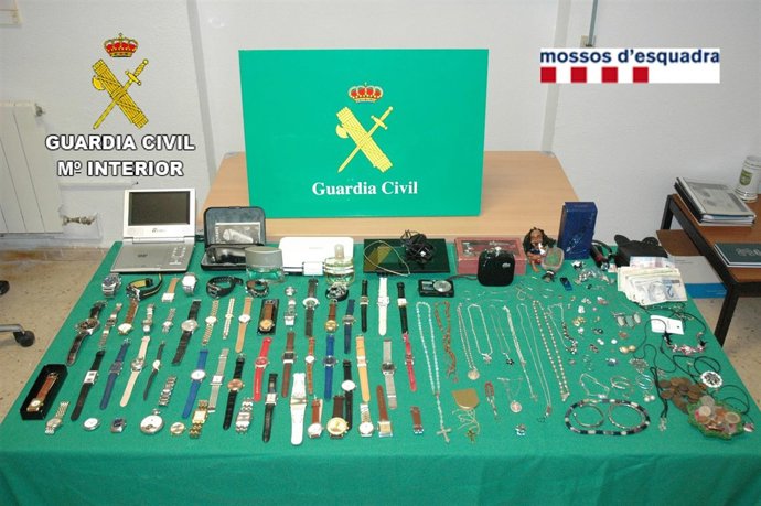 Objetos recuperados en la Operación Kairén