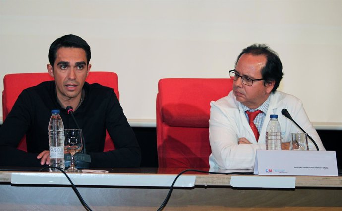Alberto Contador, en unas jornadas sobre el ictus
