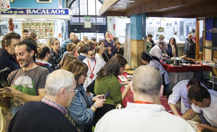 Concurso de Cocineros en la plaza de Abastos