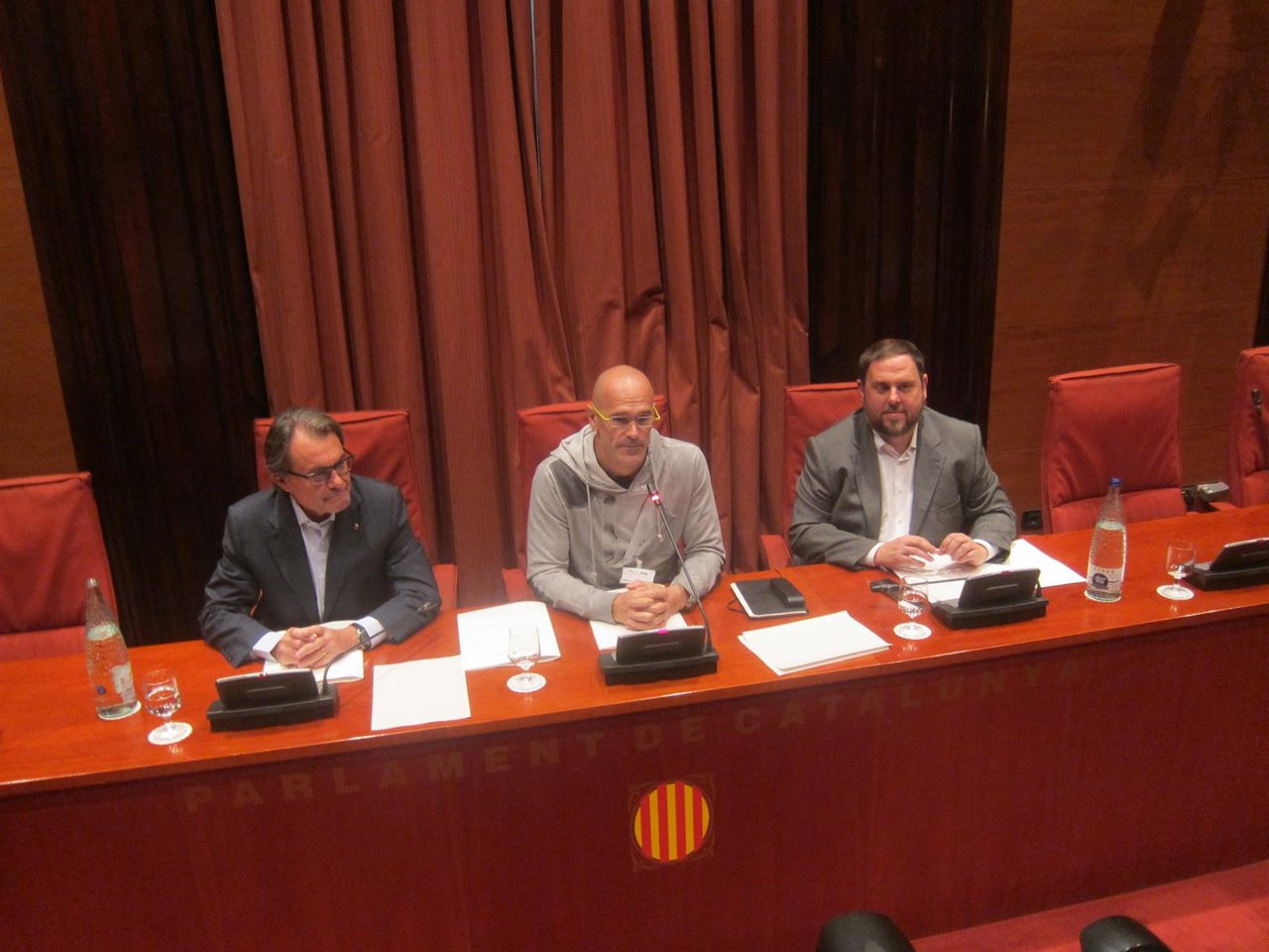 Artur Mas, Oriol Junqueras, Raül Romeva (Archivo)