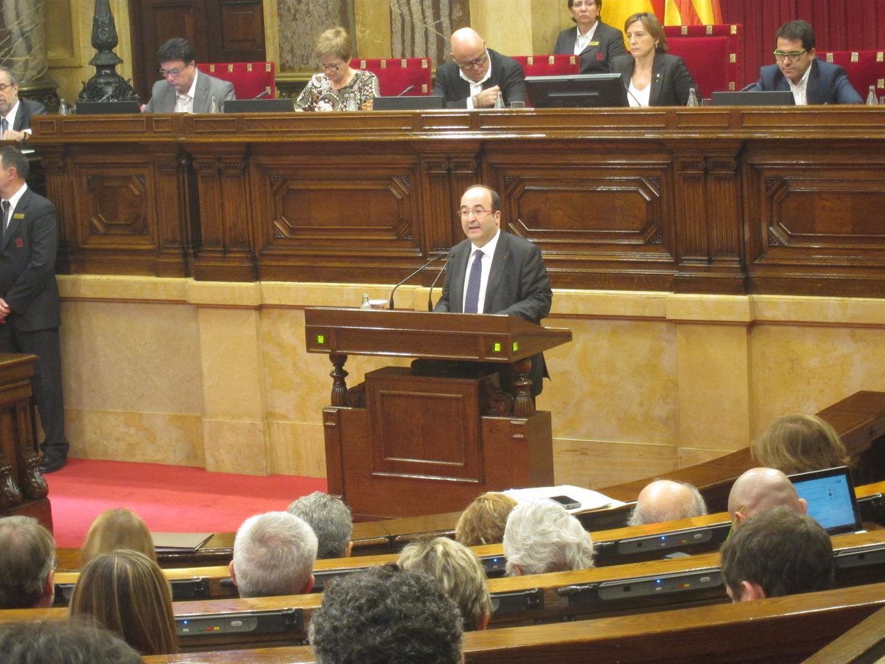Miquel Iceta (PSC) en el pleno del Parlament