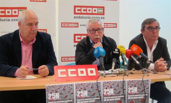 Francisco Carbonero, Ignacio Fernández Toxo y Alfonso Vidán.