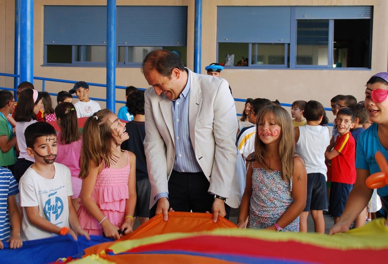 Javier Bello en el colegio Mozart