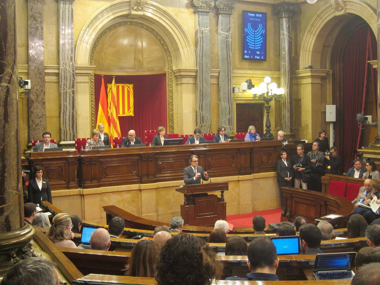 Artur Mas en el segundo pleno de investidura en el Parlament