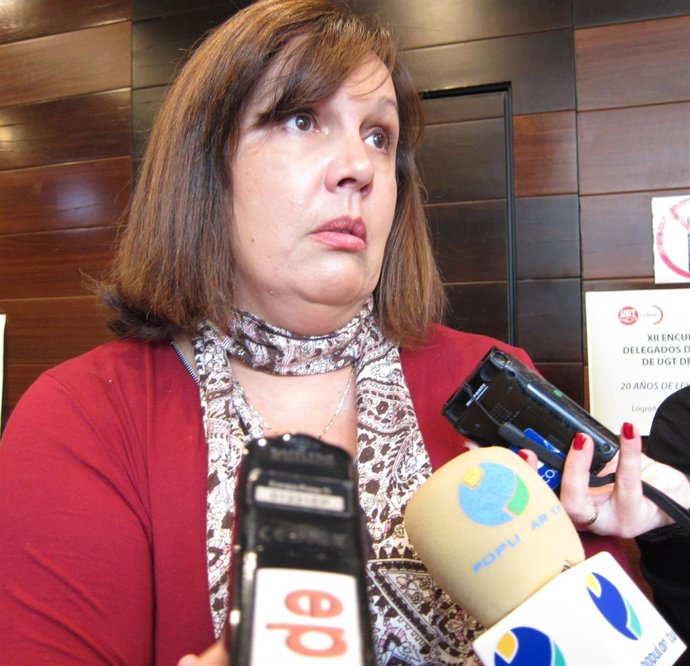 La secretaria confederal de Salud Laboral de UGT, Marisa Rufino, en Logroño