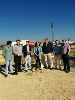 Visita del PP a las obras del desvío del arroyo Calzas Anchas