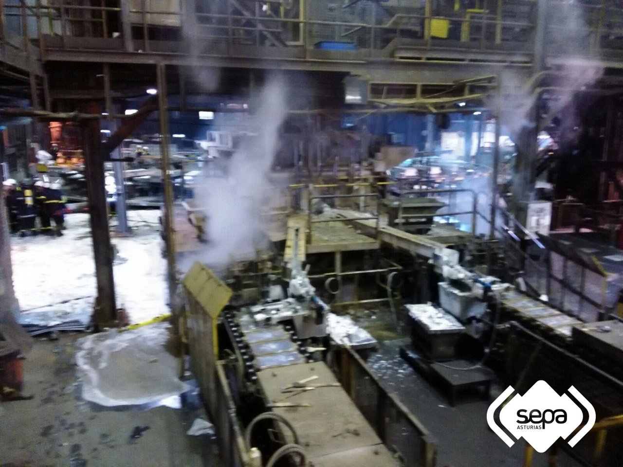Incendio en Asturiana de Zinc
