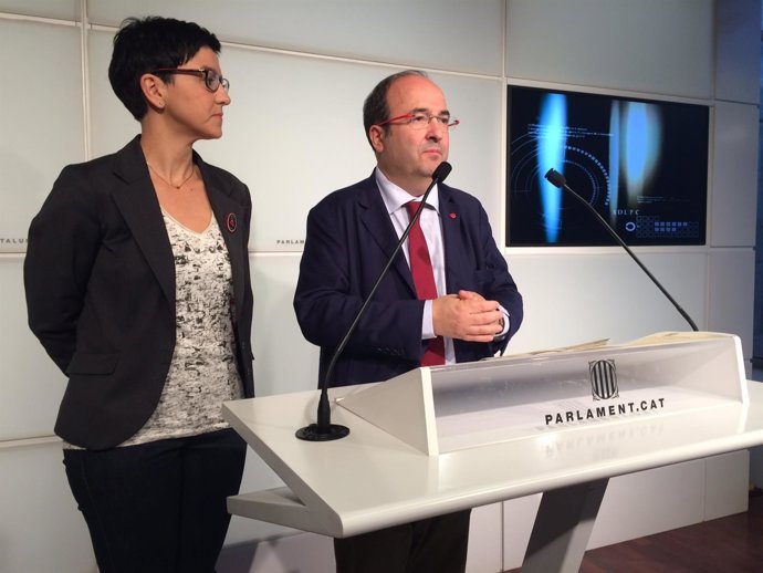 Eva Granados y Miquel Iceta