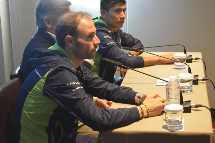 Unzué, Quintana y Valverde, en rueda de prensa.