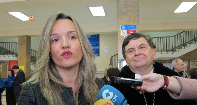 Pilar Alegría y Manuel López en la festividad de San Alberto Magno.