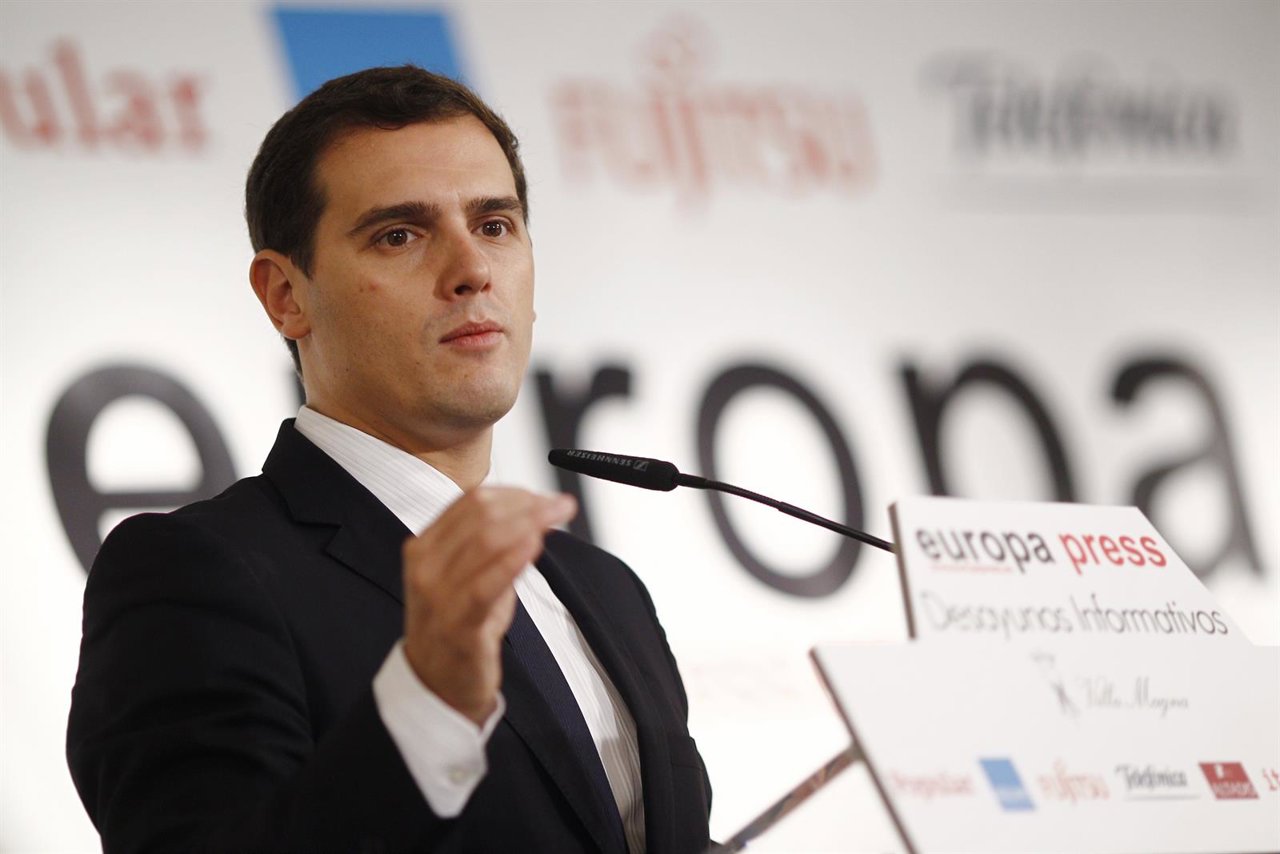 Albert Rivera en los Desayunos Informativos de Europa Press