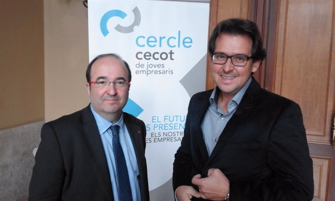 Miquel Iceta (PSC) y Santi Fontseca (Cecot)