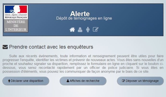 Plataforma de información sobre ataques en París