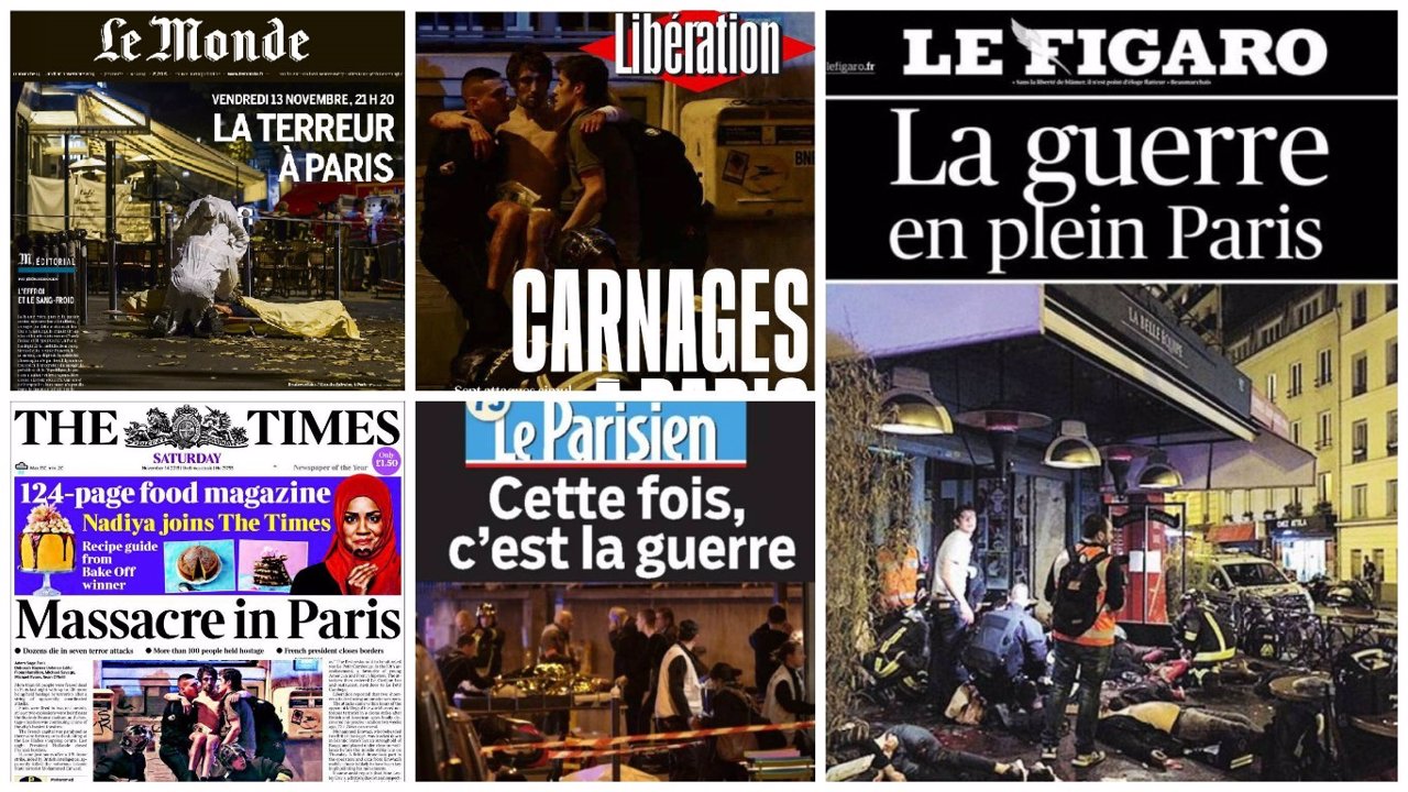 Portadas 14 Noviembre atentados en París