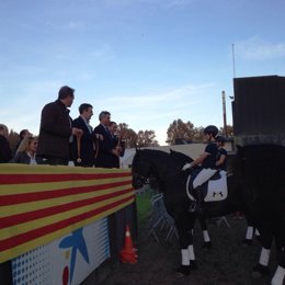 El conseller de Agricultura, Jordi Ciurante en Maials