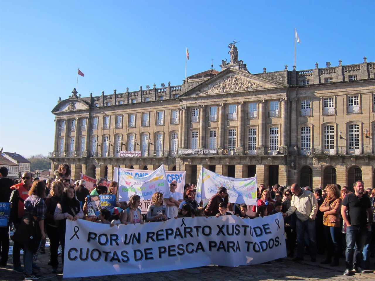 Manifestación del cerco en Santiago de Compostela