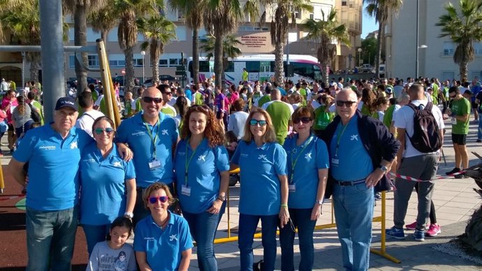 Carrera contra el cáncer con voluntarios de La Caixa
