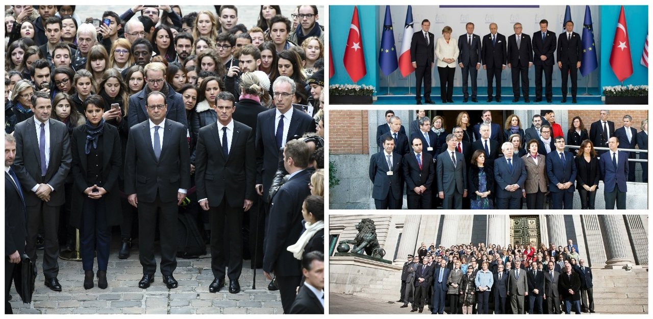 Minutos de silencio en condena de los atentados de Estado Islámico en París