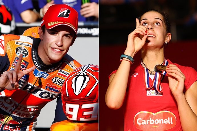 Marc Márquez y Carolina Marín