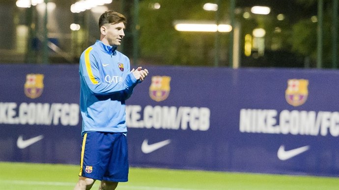 Messi entrenamiento Barcelona