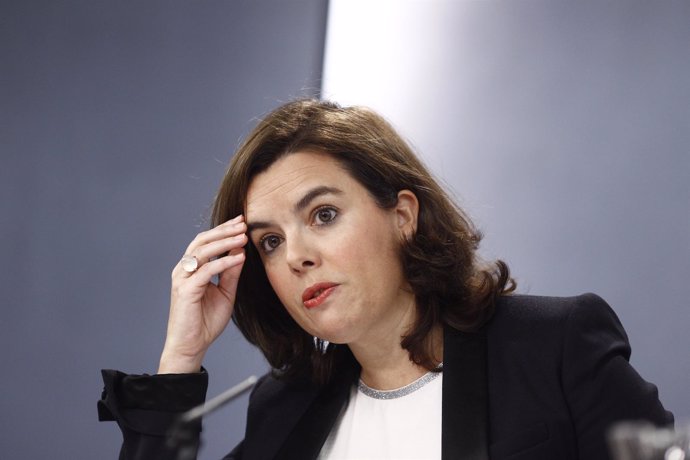 Soraya Sáenz de Santamaría tras el Consejo de Ministros