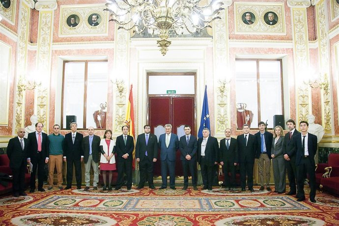 Jesús Posada con miembros de una agrupación europea sobre micología