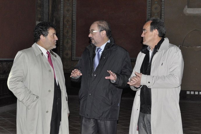 Lambán, con Sánchez Quero y Feliciano Tabuenca