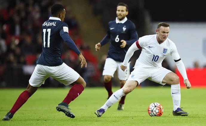 Wayne Rooney, con la selección inglesa, ante Francia