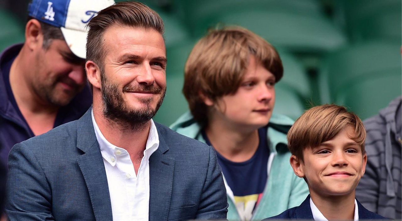 David Beckham and son Romeo 