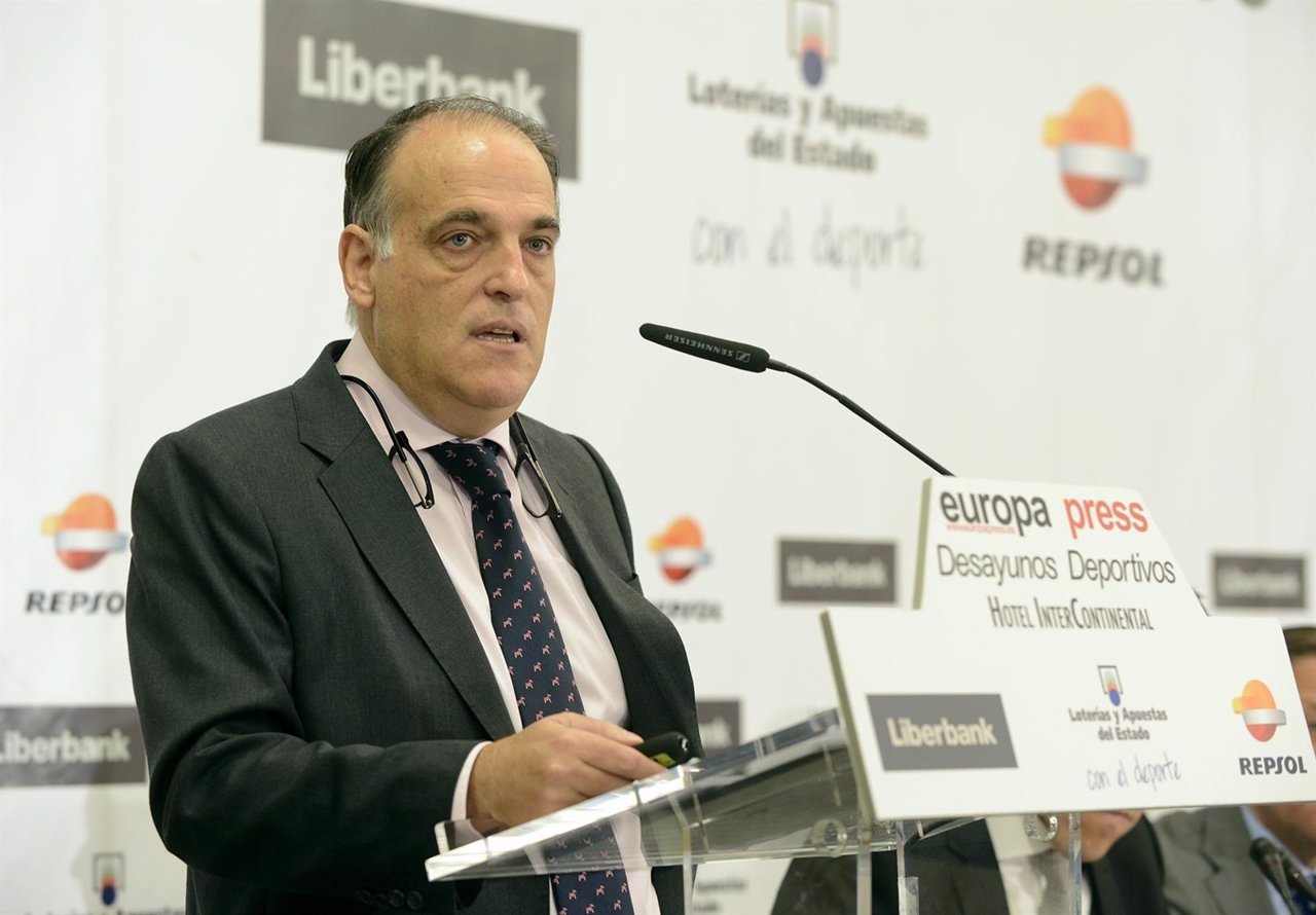 Javier Tebas, presidente de LaLiga en los Desayunos Deportivos de EP