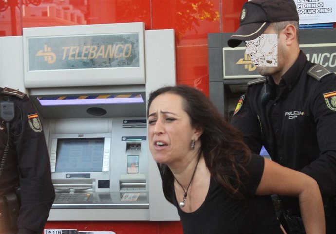 Cristina Honorato durante su arresto.