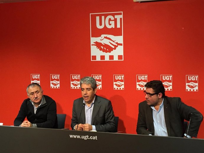 J.M.Álvarez (UGT), F.Homs (CDC), M.À.Escobar (CDC)