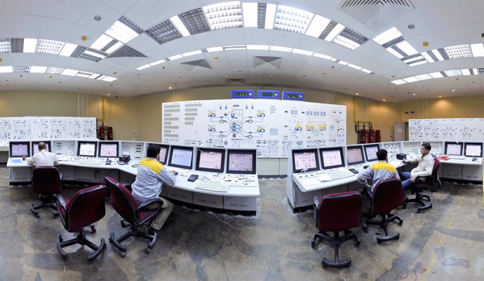 Interior de la central nuclear iraní de Bushehr