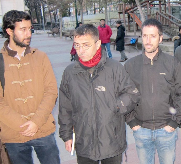 Juan Carlos Monedero, en el centro de la imagen