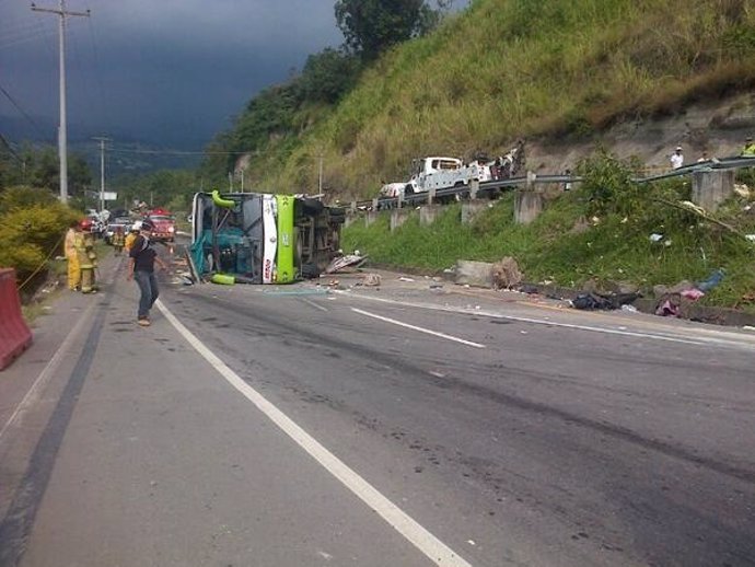 Accidente de autobús en Colombia